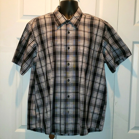 Haggar Shirts Haggar Mens Button Front Short Sleeve Shirt Poshmark